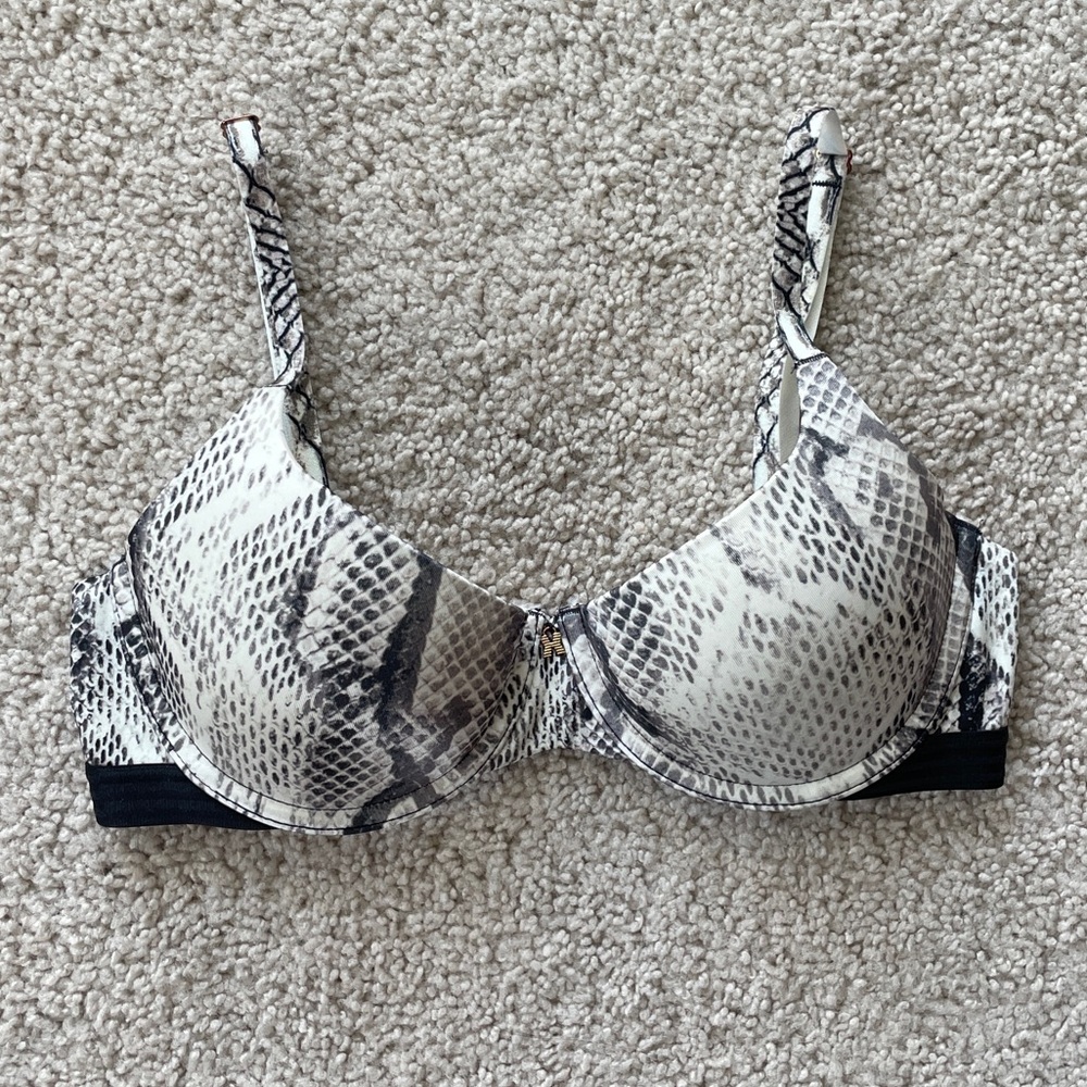 Savage X Fenty Snake Skin Python Boa Lightly Lined Demi Balconette Bra 32C
